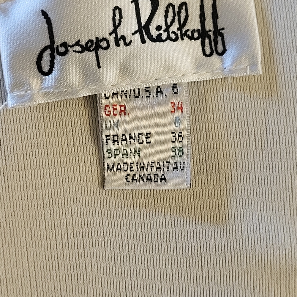 Joseph Ribkoff Size 6 Ivory Shimmer Long Sleeve Pullover Top - Picture 10 of 10